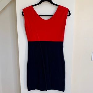 American Apparel Red and Black Dress